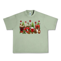 Oil Green Christmas coffee cups Urban Heavy Tee - texasbilliewilder