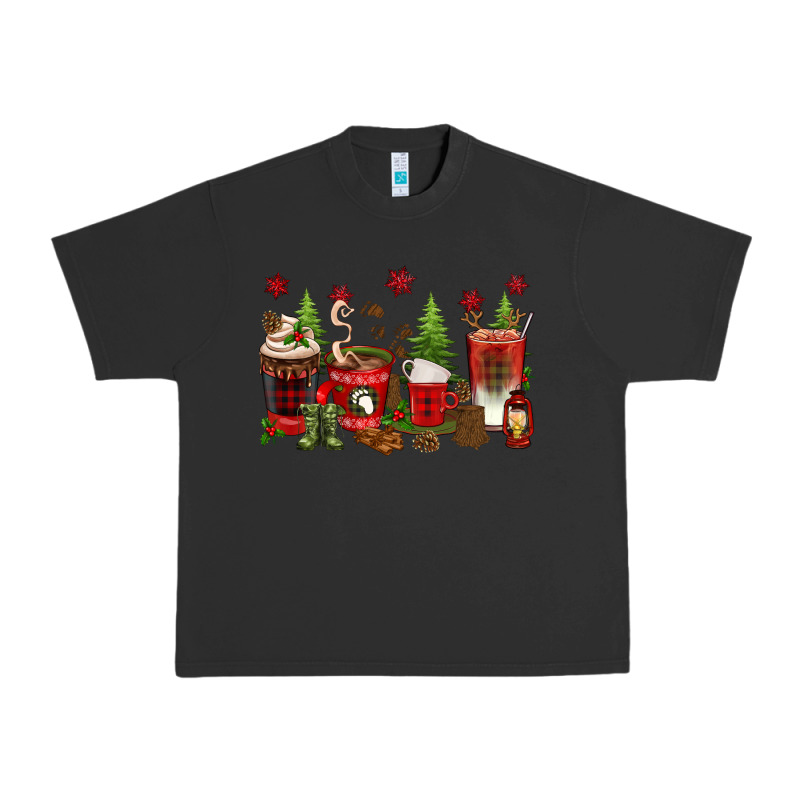 Christmas Coffee Cups Urban Heavy Tee by texasbilliewilder | Teevron