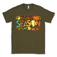 Army Green tis the season softball Classic Tee - RacoonDesign