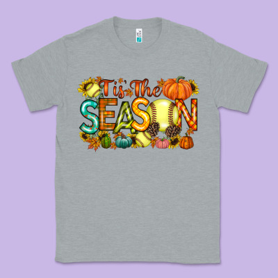Tis The Season Softball Classic Tee Designed By Racoondesign
