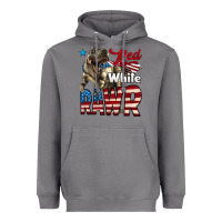 Storm Red White Rawr Dinosaur T-Rex Heavyweight Hoodie - LillyAllenDesigns