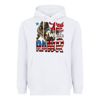 White Red White Rawr Dinosaur T-Rex Heavyweight Hoodie - LillyAllenDesigns