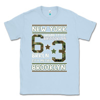 Dusty Blue Newyork Brooklyn Classic Tee - Bettercallsaul