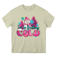 Mossy im so freaking cold pink christmas snowman Heavy Core Tee - MaliasSmallBusiness