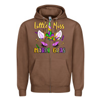 Chestnut little miss mardi gras Zipper Hoodie - LillyAllenDesigns