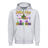 Heather Grey little miss mardi gras Zipper Hoodie - LillyAllenDesigns