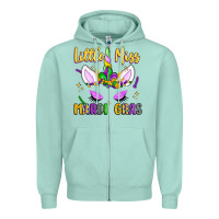 Seafoam little miss mardi gras Zipper Hoodie - LillyAllenDesigns