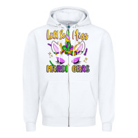 White little miss mardi gras Zipper Hoodie - LillyAllenDesigns