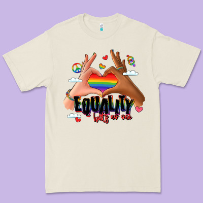 Equality Hurts No One Lgbtq Hands Premium Tee Designed By Lillyallendesigns