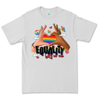 Dove Grey equality hurts no one lgbtq hands Premium Tee - LillyAllenDesigns