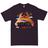 Plum equality hurts no one lgbtq hands Premium Tee - LillyAllenDesigns