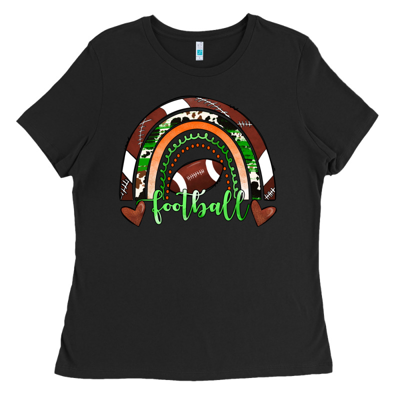Football Rainbow Ladies Tee by RanaPortraitStore | Teevron