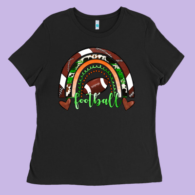 Football Rainbow Ladies Tee Designed By Ranaportraitstore