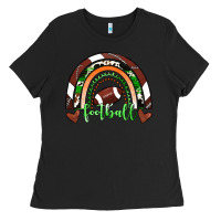 Black Football Rainbow Ladies Tee - RanaPortraitStore