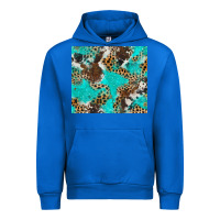 Cobalt cheetah cowhide tumbler Urban Hoodie - BarkalooDesign