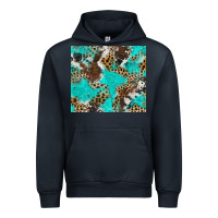 Navy cheetah cowhide tumbler Urban Hoodie - BarkalooDesign