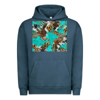 Pigment Midnight Navy cheetah cowhide tumbler Urban Hoodie - BarkalooDesign