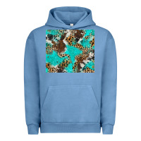 Pigment Pebble Blue cheetah cowhide tumbler Urban Hoodie - BarkalooDesign