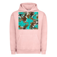 Pigment Salmon cheetah cowhide tumbler Urban Hoodie - BarkalooDesign