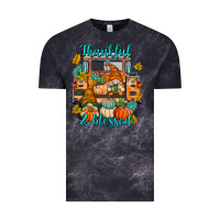 Cloud Black Thankful Blessed Vintage Tee - texasbilliewilder