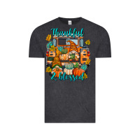 Vintage Black Thankful Blessed Vintage Tee - texasbilliewilder