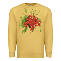 Antique Gold Red Orchid Cactus Premium Sweatshirt - LillyAllenDesigns