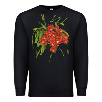 Black Red Orchid Cactus Premium Sweatshirt - LillyAllenDesigns