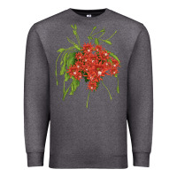 Charcoal Heather Red Orchid Cactus Premium Sweatshirt - LillyAllenDesigns