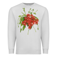 Dove Grey Red Orchid Cactus Premium Sweatshirt - LillyAllenDesigns