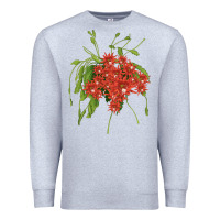 Heather Grey Red Orchid Cactus Premium Sweatshirt - LillyAllenDesigns