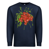 Navy Red Orchid Cactus Premium Sweatshirt - LillyAllenDesigns