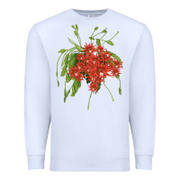 White Red Orchid Cactus Premium Sweatshirt - LillyAllenDesigns