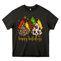 Asphalt happy holidays with christmas tree Heavy Core Tee - MaliasSmallBusiness