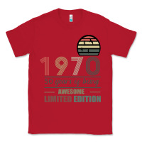 Red Vintage 1970 Limited Edition 50 Years Of Being Awe Classic Tee - Bettercallsaul