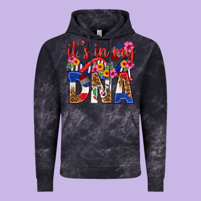 Its In My Dna Dominican Republic Vintage Hoodie Designed By Texasbilliewilder