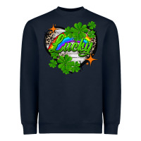 Navy lucky heart St. Patricks Day Heavyweight Sweatshirt - FaDigitalArtStudio
