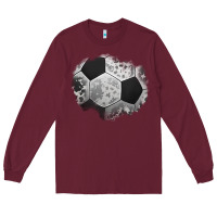Burgundy cowhide soccer patch Long Sleeve Tee - Jasminsmagicworld