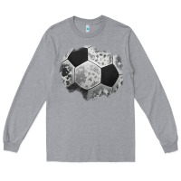 Heather Grey cowhide soccer patch Long Sleeve Tee - Jasminsmagicworld