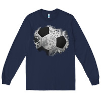Navy cowhide soccer patch Long Sleeve Tee - Jasminsmagicworld