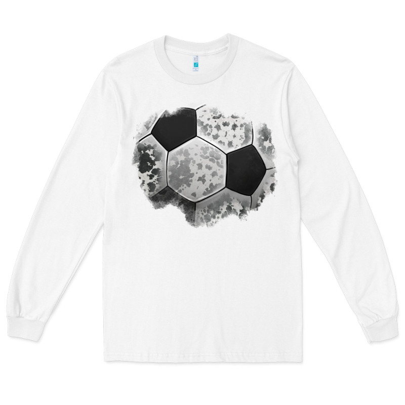 Cowhide Soccer Patch Long Sleeve Tee by Jasminsmagicworld | Teevron