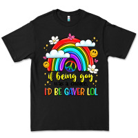 Black if being gay was a choice i'd be gayer lol Premium Tee - LillyAllenDesigns