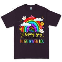 Plum if being gay was a choice i'd be gayer lol Premium Tee - LillyAllenDesigns