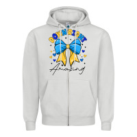 Dove Grey Down Right Amazing Zipper Hoodie - CowhideDigitalArt