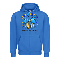True Royal Down Right Amazing Zipper Hoodie - CowhideDigitalArt