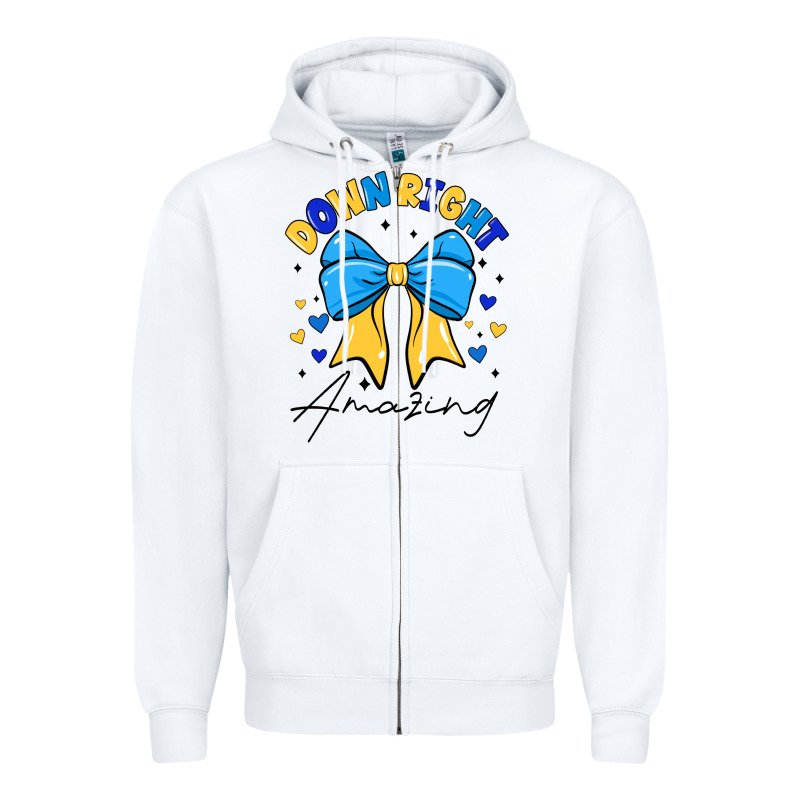 Down Right Amazing Zipper Hoodie by CowhideDigitalArt | Teevron