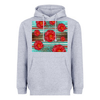 Heather Grey Western Roses Heavyweight Hoodie - LillyAllenDesigns