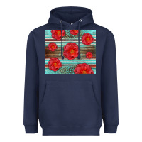 Navy Western Roses Heavyweight Hoodie - LillyAllenDesigns