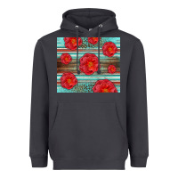 Smoke Western Roses Heavyweight Hoodie - LillyAllenDesigns