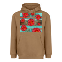 Toasted Coconut Western Roses Heavyweight Hoodie - LillyAllenDesigns
