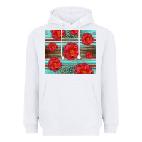 White Western Roses Heavyweight Hoodie - LillyAllenDesigns